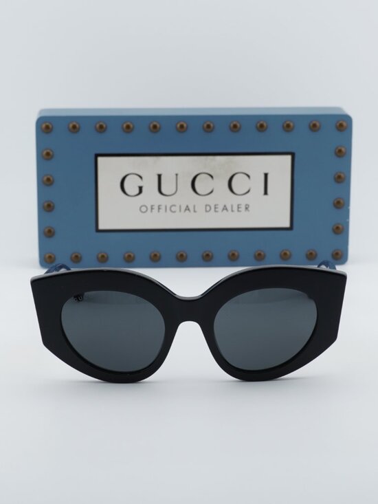 Gucci GG0275S 001 Women Cat Eye Sunglasses - Black / Multicolor / Grey main image 6